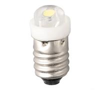 Belnotelt Bombilla LED de repuesto E10 de 3 V, 4,5 V, 6 V, 0,5 W, 6000 K, luz blanca, para linterna, linterna de linterna, larga vida útil, lámpara de base de tornillo de bajo consumo, para camping