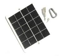 Belnotelt Cargador del panel solar de 3W 5V, banco portátil del USB con el cable de los 50cm, diseño del silicio policristalino para acampar, senderismo, equipo de viaje al aire libre