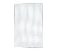 Belnotelt Rejilla de hierro galvanizado para barbacoa al aire libre e interior, estante cuadrado resistente para pescado, carne y verduras, herramienta de cocina blanca plateada (50 x 30 cm)