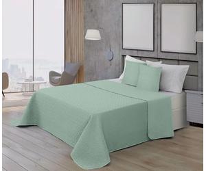 BELUM | Colcha Bouti microsatén 100 gr Modelo Aqua para Cama de 150/160 (250x270cm.) Colcha Bouti extrasuave para Primavera, Verano, otoño e Invierno