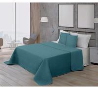 BELUM |Colcha Bouti microsatén 100 gr Modelo Petróleo para Cama de 135 (235x270cm.) Colcha Bouti extrasuave para Primavera, Verano, otoño e Invierno