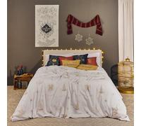 BELUM | Funda nórdica Harry Potter, Funda nórdica con Botones 100% algodón Modelo Hogwarts Gold Christmas para Cama de 105 (180x220 cm)