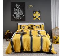 BELUM | Funda nórdica Harry Potter, Funda nórdica con Botones 100% algodón Modelo Hufflepuff Rayas para Cama de 180 (260x240 cm)