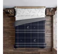 BELUM | Funda nórdica Harry Potter, Funda nórdica con Botones 100% algodón Modelo Ravenclaw Cuadro para Cama de 105 (180x220 cm)