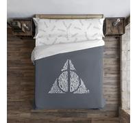 BELUM | Funda nórdica Harry Potter, Funda nórdica con Botones 100% algodón Modelo Reliquias Lettering para Cama de 105 (180x220 cm)