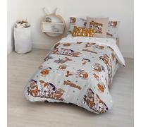 BELUM | Funda nórdica Looney Tunes | Funda nórdica Modelo The Flintstones | Funda Nórdica con Botones | Funda nórdica 100% algodón | Funda Nórdica (Cama de 105 (180X240 cm))