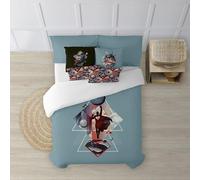 BELUM | Funda Nórdica Modelo Superman Geometric Con Botones | 100% Algodón | Cama de 180 (260x240 cm)