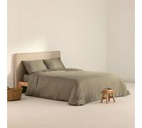 BELUM | Funda Nórdica Satén 300 Hilos para Cama de 90 Medida Producto: 155x220 cm. Color: Desert Sage | Funda Nórdica Satén Cuenta con: Cierre con Botones Ocultos Transparentes.