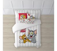 BELUM | Funda nórdica Tom & Jerry | Funda nórdica Modelo Tom & Jerry Basic | Funda Nórdica con Botones | Funda nórdica 100% algodón | Funda Nórdica (Cama de 90 (155x220 cm.))