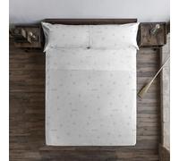 BELUM | Juego de sábanas Harry Potter, Juego de sábanas con almohada y bajera estampadas 100% algodón modelo HPotter Stars Grey para cama de 150/160