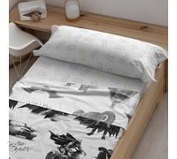 BELUM | Juego de sábanas Harry Potter, Juego de sábanas con Almohada y Bajera Estampadas 100% algodón Modelo Dark Hero para Cama de 90.