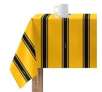 BELUM | Mantel 140x140 cm Harry Potter Mantel resinado (Tacto plastificado) Antimanchas Modelo Hufflepuff Basic