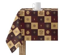 BELUM | Mantel Navidad 100x140 cm 100% algodón resinado Antimanchas (Tacto no plastificado) Modelo Gryffindor Christmas
