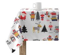 BELUM | Mantel Navidad | Mantel Antimanchas Mesa Rectangular Resinado | Mantel resinado (Tacto plastificado) | Mantel Mesa | Mantel Mesa hogar (200X140 cm)