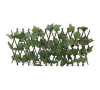 belupai Valla de setos artificiales, pantalla de privacidad de hiedra artificial expandible, paneles de valla de enrejado de madera con hojas verdes sintéticas para decoración del hogar y jardín