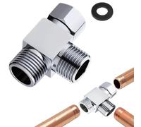 Belvanr G1 / 2"Brass Adaptador de Forma de t de 3 Vías Rociador de Bidé de Inodoro de Ducha Universal Reemplazo de Componentes Válvula de Desvío de Parte de Agua para Ducha, Lavabo, Cocina