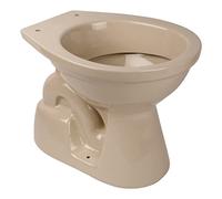 BELVIT WC con pie, tecnología de enjuague profundo, salida al suelo vertical, 39 x 35 x 55,5 cm, cerámica sanitaria, beige Bahama, sobre pie, certificado TÜV, espaciado de agujeros 16 cm, 28 cm