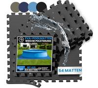 bemaxx Protector Suelo Piscinas Desmontables Esterilla Piscina - Set de 54 Alfombrillas Lona Piscina Tapiz Suelo Goma EVA Base Piscina Alfombra Protectora Puzzle de Suelo para Jacuzzi Piscina Infantil