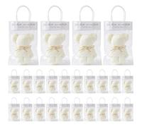Bemonew Paquete de 24 toallas de oso para baby shower, terciopelo coral suave, regalos de baby shower para invitados, bonitas toallas de mano plegadas en forma de oso para bodas, fiestas de cumpleaños
