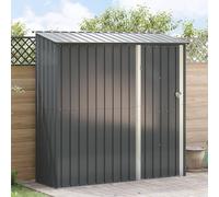 Bendmaxx Caseta de jardín de metal antracita 203,5 x 73 x 200 cm para cobertizos de jardín, cobertizos, almacén con mecanismo de cerradura para herramientas, cortacésped, almacenamiento de bicicletas