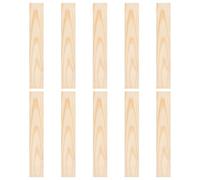 BENECREAT 10 Pieza de Bloques de Madera Sin Terminar, Tablero de Madera de Pino Rectangular de 251 x 39.5mm, Bloques de Tallado de Láminas de 5.5mm de Grosor para Manualidades., Panel de Pinturas