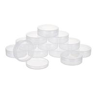 BENECREAT 12 Pack Caja Cuadradas Transparentes de Plastico para Cuentas, Artículos, Pastillas, Hierbas, Pequeñas Cosas, Adornos de Joyería y Otros Artículos Pequeños - 6.5x6.5x3cm