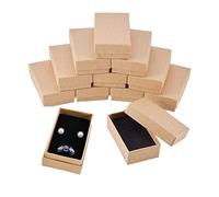 BENECREAT 24 Pack Cajas de Cartón Kraft para Collar 8x5x3cm Pequeña Caja de Regalo Rectácula de Pulsera y Pendientes Perfecta para Cumpleaños Boda Festival Día de San Valentín