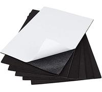 BENECREAT 6 piezas de lámina de espuma autoadhesiva con respaldo de 30 x 21 cm, alfombrilla de espuma EVA antideslizante, color negro, con parte trasera autoadhesiva para puertas de muebles, 6 mm de