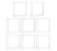 BENECREAT 8 piezas de arcilla rollo marco set 8 rodillos de fondant grueso guía de profundidad acrílico rodillo herramientas de medición para arcilla cerámica y manualidades