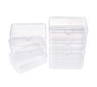 BENECREAT Juego de 27 recipientes rectangulares de plástico Transparente de Varios tamaños, con Tapa, para Cuentas pequeñas, joyería y Otros artículos pequeños, plástico, 12pcs-1 Size-Rectangle
