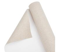 BENECREAT Rollo de Lona de Lino de 5 m X 38cm, Lienzo Artístico de Grano Medio Enyesado para Pintura Artística con Yeso, Pintura Al Óleo, Decoración de Fondo, 0.5mm de Espesor