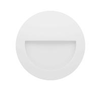 Beneito & Faure - Baliza empotrada LED Mis R Wall de 3 W - Baliza redonda IP65 con interruptor 2700K/3200K/4000K - Blanco