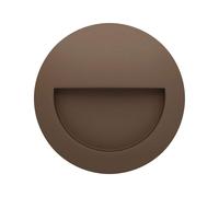 Beneito & Faure - Baliza empotrada LED Mis R Wall de 3 W - Baliza redonda IP65 con interruptor 2700K/3200K/4000K - Corten