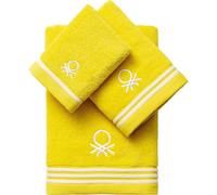 Benetton Set 3Pc Toalla de Baño Amarillo - 30x50cm 50x90cm 70x140cm
