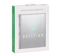BENETTON SILVER - Set de Regalo, Estuche Regalo, Pack de 3, Set de Papelería, Especial Regalo, 28x6x35 cm, Color Plata