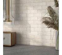 BeNice Loseta en muro de despegar y pegar para cocina, baño, azulejos de ducha impermeables (10 hojas, beige rústico)