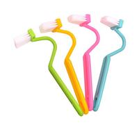 Benoon Cepillo De Inodoro En Forma De S para El Hogar, Cepillo De Limpieza Curvado Lateral Herramienta De Limpieza para Baño (Color Enviado por Azar)