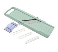 Benriner Mandolina Japonesa Mano BN-1GR, 3 Cuchillas Acero Inox | Corta frutas y verduras con precisión gracias a sus 3 cuchillas intercambiables de acero inoxidable