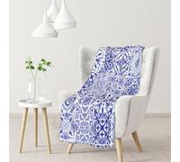 BeNtli Manta, Manta de Franela cálida/Manta de Cama para sofá Oficina 102X 76 cm,Azulejos Decorativos portugueses magníficos Tradicionales Azulejos Azulejos