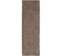 benuta alfombra salon Soho Taupe 80x300 cm alfombra de pelo largo alfombra salon corredor antideslizante mullida peluche shaggy suave