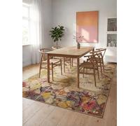Benuta Alfombra Vintage Nest Casa - Beige/Multicolor 80 x 150 cm - Alfombra para salón, Dormitorio y Pasillo - Fácil de Limpiar - Apta para calefacción por Suelo Radiante