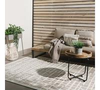 benuta Basic Alfombra Exterior Interior Flora - Beige 200x300 cm - Resistente a la Intemperie & UV - para Balcón, Terraza, Jardín - Cocina, Dormitorio, Salon & Sala de Estar - Fácil de Limpiar