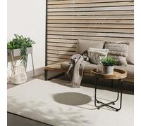 benuta Basic Alfombra Exterior Iowa - Crema 200x300 cm - Estilo Yute Boho - Resistente al Clima y UV para balcón, terraza, jardín, Cocina y Sala - Duradera y Robusta - También Apta para Interiores