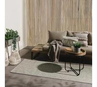 benuta Basic Alfombra exterior Iowa - Gris Claro 80x250 cm - Estilo yute Boho - Resistente al clima y UV para balcón, terraza, jardín, cocina y sala - Duradera y robusta - También apta para interiores