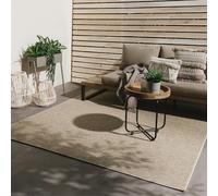 benuta Basic Alfombra Exterior Iowa - Topo 195x195 cm - Estilo Yute Boho - Resistente al Clima y UV para balcón, terraza, jardín, Cocina y Sala - Duradera y Robusta - También Apta para Interiores