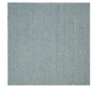 benuta Basic alfombra in & outdoor Iowa - Azul 300x300 cm - estilo boho efecto yute resistente a la intemperie para balcón, terraza - alfombra dormitorio, alfombra de cocina y alfombra salon - resiste