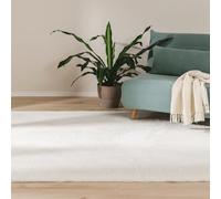 benuta Basic Alfombra Salon Furry - Crema 230x330 cm - De Piel sintética - Suave para Sala y Dormitorio - Base Antideslizante - Lavable - Compatible con calefacción bajo Suelo