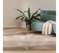 benuta Basic Alfombra Salon Furry - Topo 160x230 cm - De Piel sintética - Suave para Sala y Dormitorio - Base Antideslizante - Lavable - Compatible con calefacción bajo Suelo