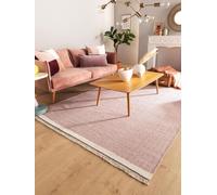 benuta Pop - Alfombra de lana Karla - Rosa 160 x 230 cm - Algodón, lana - Rectangular y en estilo: liso, Hygge & Cozy, minimalista - De fácil cuidado para salón y dormitorio