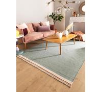 benuta Alfombra de lana Karla rectangular Mint / 160 x 230 cm